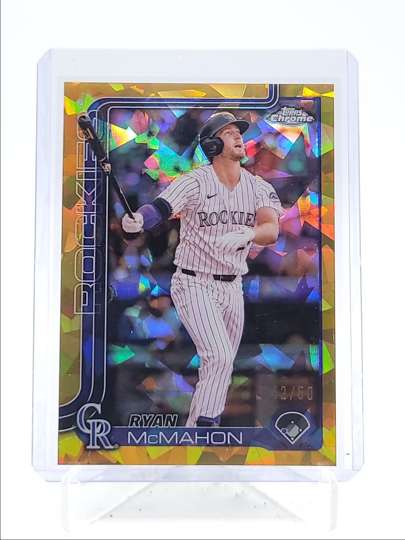 RYAN MCMAHON 2025 TOPPS CHROME SAPPHIRE GOLD REFRACTOR ROCKIES A /50 Q4115
