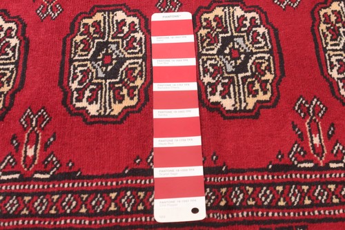 Traditional Hand Knotted Oriental Area Rug 3'1" x 4'11" Wool Carpet - Picture 8 of 9