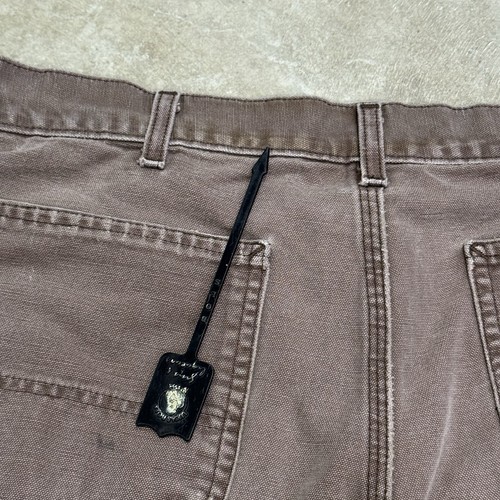 Carhartt B25 CHT Chocolate Duck Work Canvas Shorts Workwear DISTRESSED FADED Y2K - Bild 11 von 12