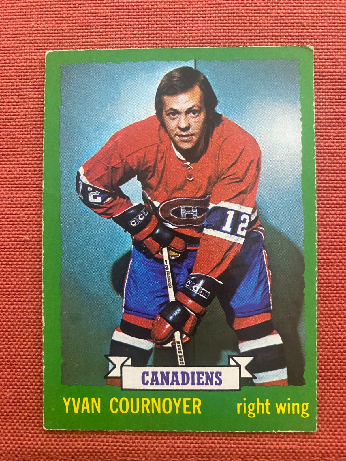 1973-74 O-Pee-Chee Yvan Cournoyer NHL Hockey Card #157 Dark Back Canadiens
