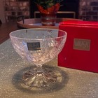 Mikasa Christmas Tree Crystal Dessert Compote Candy Bowl SN 106008 Holiday