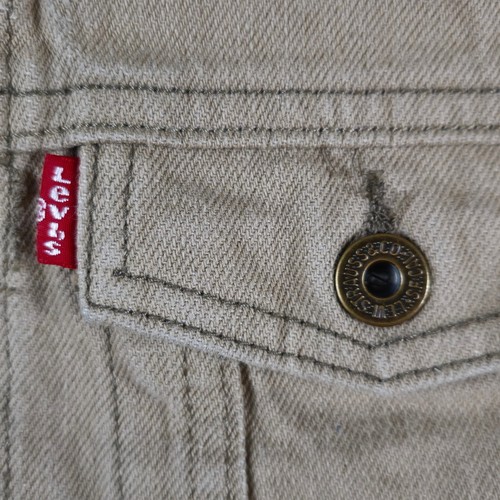 Levi's Denim Vest Youth Medium (10-12 years) Tan Sleeveless - Picture 4 of 14