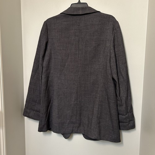 Blazer Jill Gris Elástico Mujer Talla Mediana Bolsillos Un Botón Usado en Excelente Condición - Imagen 8 de 8
