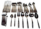 Oneida Rose Pendant Distinction Deluxe Stainless Steel Flatware 75 Piece Set