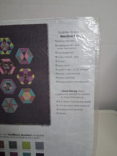 2012 Jo-Ann Stoffe Wirbelwind Kaleidoskop Quilt Block 2 Kit vorgeschnitten neu versiegelt - Bild 2 von 4