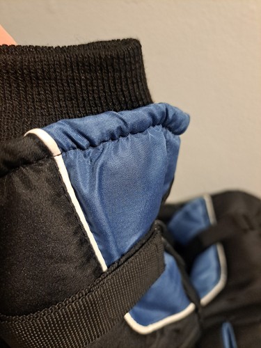 Women's Winter Snow Ski Gloves~Insulated~Wrist Straps~Size L~BLUE/BLACK - Picture 3 of 7