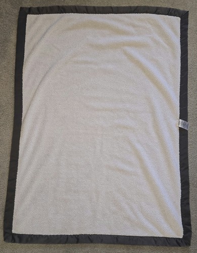 Carters Dream Big Little One Gray White Sherpa Lamb Moon Baby Blanket Satin Trim - Picture 3 of 11