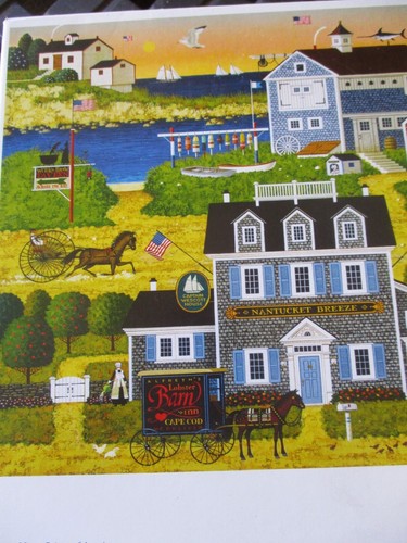 1,000 Piece C. Wysocki Puzzle "Witch's Bay" 26.75" x 19.75" Buffalo Games - Picture 3 of 5