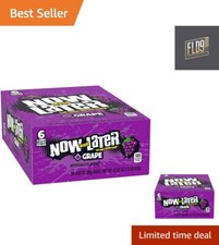 Now & Later Original Taffy Chews Candy, Grape, 6 count, 0.93 Ounce Bar, Pack ...