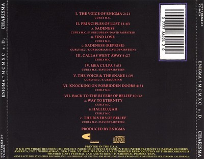 ENIGMA MCMXC A.D. NEW CD