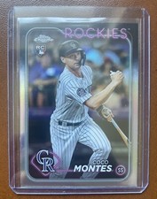 Coco Montes 2024 Topps Chrome Refractor, Colorado Rockies, RC #182