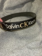 Vintage Calvin Klein Belt SZ M Leather Y2K Big Letters Rare Vintage Belt