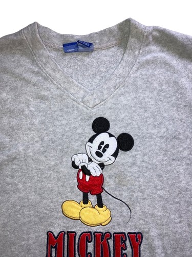 Disney Mickey Mouse vintage Fleece Pull Over Shirt Top- Disney-Ladies XL - Picture 8 of 8