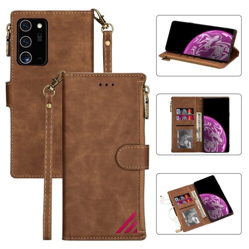 Funda de cuero PU abatible horizontal con soporte para Samsung Galaxy - Imagen 9 de 20