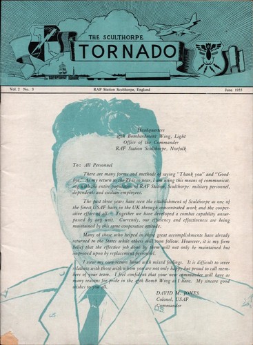 1955 June RAF STATION SCULTHORPE, ENGLAND, UK Royal Air Force magazine TORNADO - Picture 1 of 7