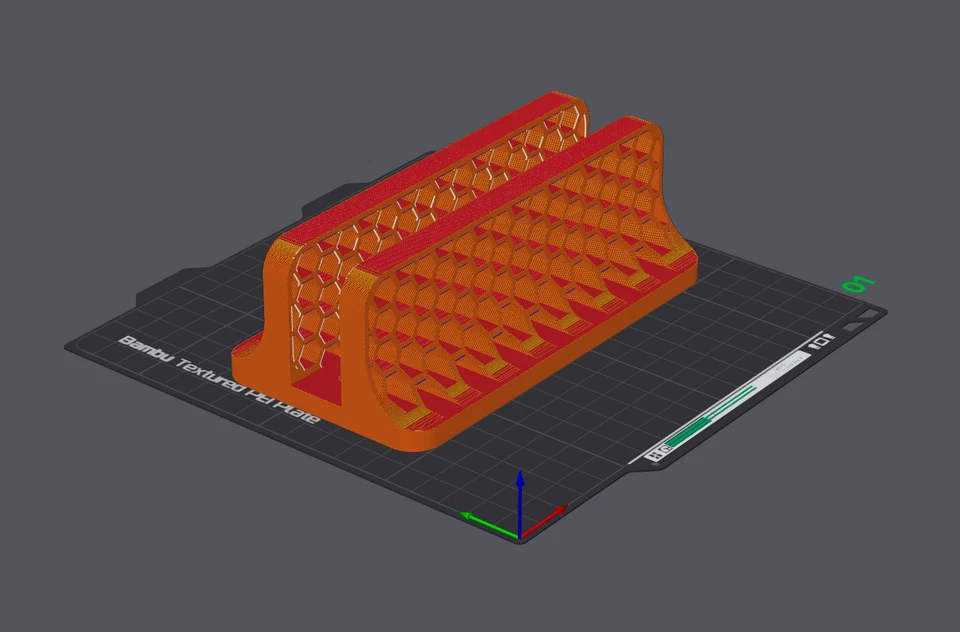 Soporte vertical hecho a mano impreso en 3D para computadora portátil Foto 4 de 4