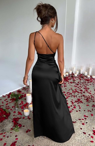 Sexy schulterfreier Damen-Maxi mit Schlitz Cocktail Hochzeit Party  - Bild 5 von 44