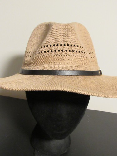 Marcus Adler New York Men's Wide Brim Hat 22"OSFM adjustable Tan accents NWT - Picture 7 of 9