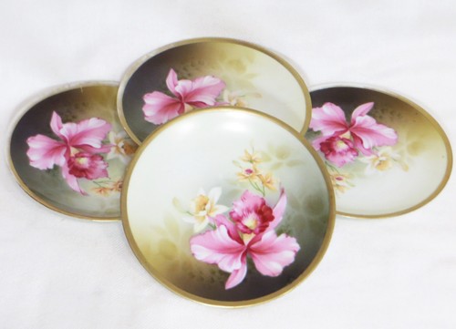 Antique RS Germany Porcelain Four Dishes w/ Painted Flowers - Picture 3 of 13