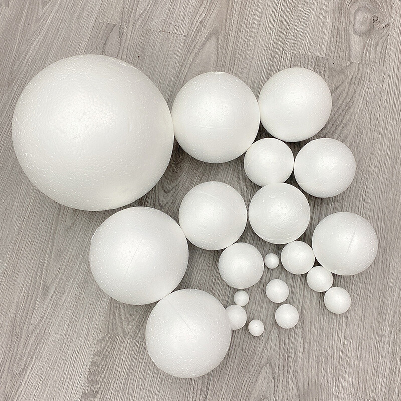 MT Products 7 inch Round White Polystyrene Foam Balls for Crafts - Pack of 2