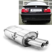 FOX Sportauspuff 2x76mm Absorber für BMW 3er E46 318i 320i 323i 325i 328i 330i