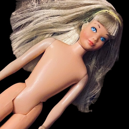 Vintage 1963 Mattel blondhaarige Skipper Puppe nackt Made in Japan grün auf Ohren - Bild 21 von 24