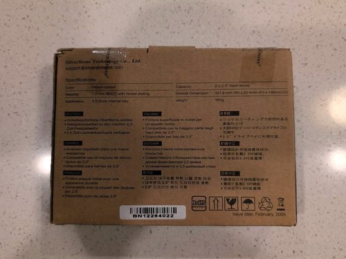 Silverstone SDP08 3.5-Inch to 2 x 2.5-Inch Internal HDD/SSD Bay Converter - Afbeelding 2 van 2