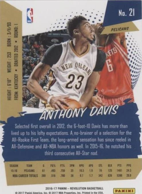 2016-17 Panini Revolution - Anthony Davis #21