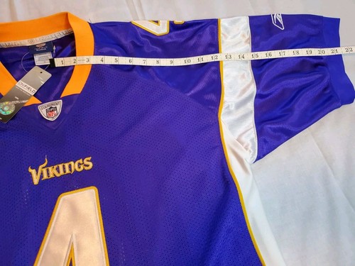 Minnesota Vikings Brett Favre #4 Reebok On Field Sewn NFL Football Jersey Men 54 - Picture 10 of 11