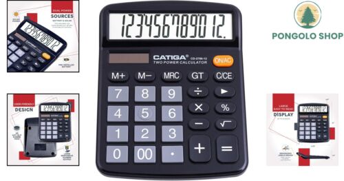 Efficient Large LCD Solar-Powered Calculator with Oversize Buttons for Easy Use - Picture 2 of 8