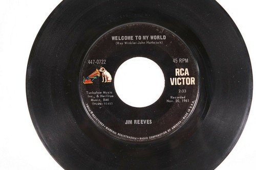 Lot 5 Jim Reeves 45 RPM Records Blue Side of Lonesome, Welcome To My World - Picture 10 of 11