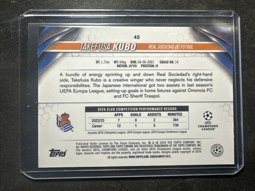 2024 topps chrome takefusa kubo GOLD #/50 Lava Refractor - Picture 2 of 2
