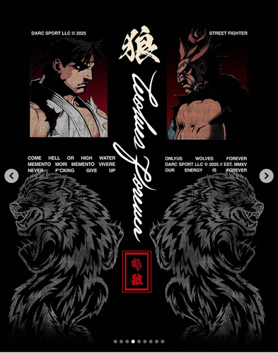 Girocollo Street Fighter x Darc Sport nero S/S nuovo con etichetta taglia XL! - Foto 5 di 7