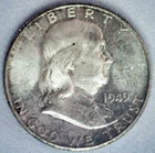 1949 S Franklin BU Silver Half Dollar 50c US Coin Toned Brilliant Uncirculated