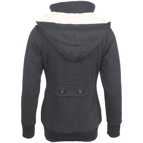 Abrigo de mujer chaqueta de doble garza chaqueta de invierno con capucha chaqueta de lona blazer forrado - Imagen 7 de 7
