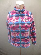 Columbia Size L 14-16 Girl Full Zip High Neck Pocket Fleece Athletic Jacket 792