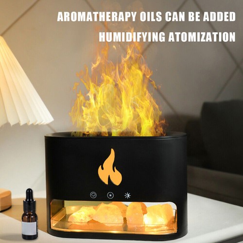 Diffusore di Aromi Effetto Fiamma Oli Essenziali Umidificatore Led Aromaterapia - Foto 3 di 18