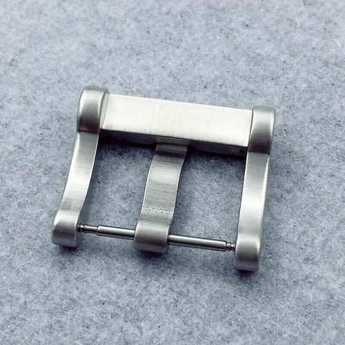 Hebilla de cilindro de pasador cepillado plateado de 20 mm 22 mm para correa de banda de cuero de goma - Imagen 4 de 8