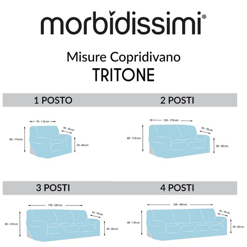 Copridivano elasticizzato 2 posti Tritone di Morbidissimi J144 - Imagen 18 de 70