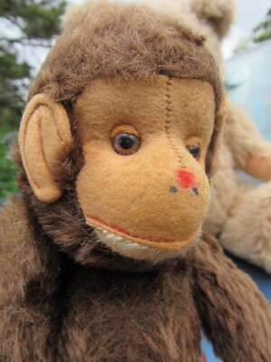 VINTAGE MONKEY CHIMP MOHAIR TOY ANTIQUE BEAR GERMAN FELT