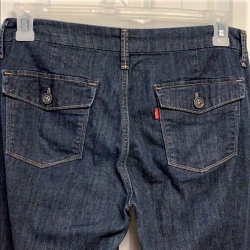 Levi’s dunkelblau Denim Mid Rise 5 Pocket Stretch Crop Jeans Größe 8 - Bild 6 von 6