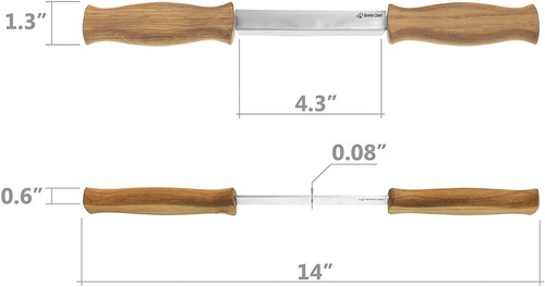 Zugmesser Holzschnitzwerkzeug Rasiermesser Ziehmesser Spaltmesser BiberBasteln - Bild 5 von 9