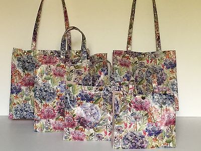 Handmade Oilcloth Bags /'Voyage/' Morning Chorus in Matt by Nikki/'s Original Totes