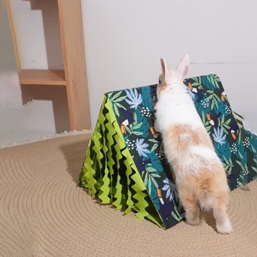 Hamster Versteck Haus Meerschweinchen Nest Hamster Dreieck Tunnel Papageien Hängematte M/L - Bild 8 von 16