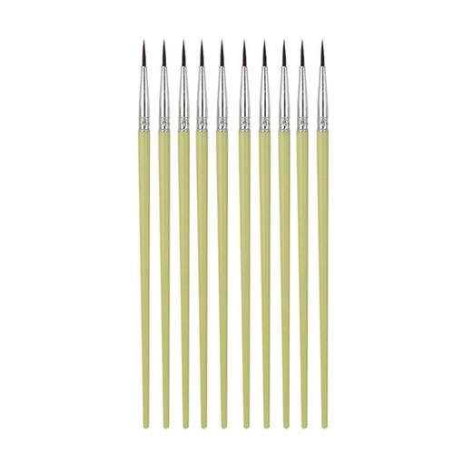Paint Brush, 10Pcs Round/Flat Tip Paintbrushes Nylon Hair Artist Art Paint Brush - Picture 9 of 17