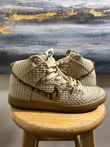 Men Size 10 US Nike Sb Dunk High Prm Chicken And Waffles Skateboarding Great!