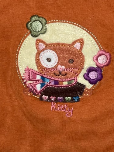 GYMBOREE GIRLS 12-18 MO MIX N MATCH FALL KITTY CAT T TEE TOP SHIRT BURNT ORANGE - Picture 3 of 4