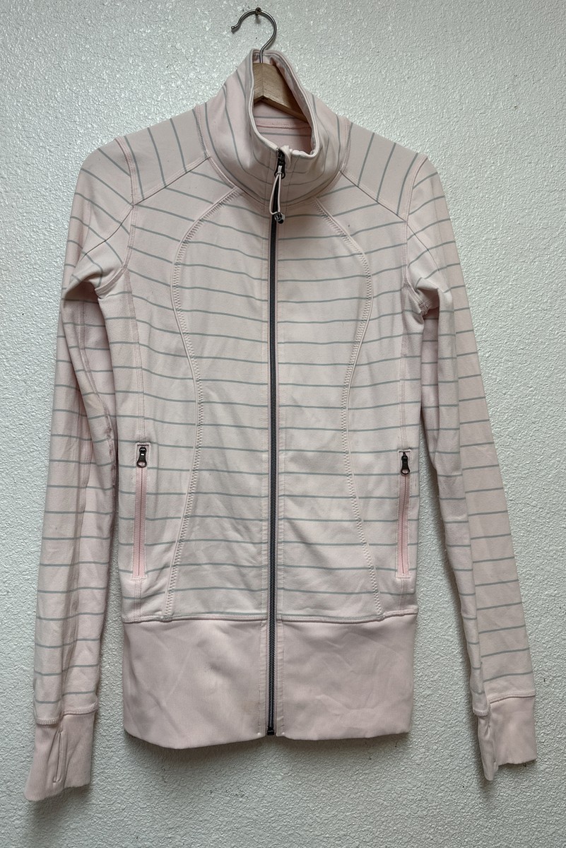 Lululemon Pink Stripe Define Jacket Running Full Zip Size 8
