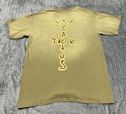 Travis Scott Cactus Jack Highest In The Room olivgrünes Tauch-T-Shirt Größe Large - Bild 2 von 7