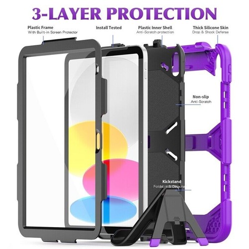 Funda resistente con soporte de pantalla para iPad 10/9/8/7/6/5th Mini Air Pro 11" 2025 - Imagen 47 de 73